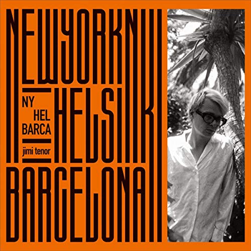 Orange album cover with black text and a black-and-white photo of a man.