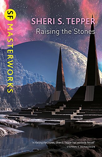 Science fiction book cover: alien landscape with towering, dark structures.