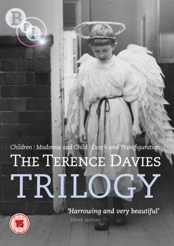 DVD cover for Terence Davies Trilogy, showing a child in angel costume.