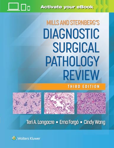 Book cover for "Mills and Sternberg's Diagnostic Surgical Pathology Review," third edition.