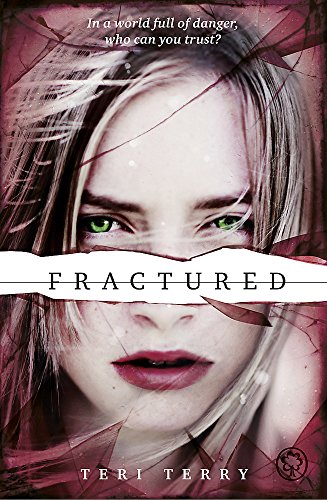 Book cover showing a girl's face partially obscured by a horizontal white torn paper strip.