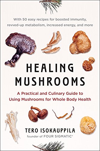 Book cover featuring various mushrooms and the title "Healing Mushrooms.