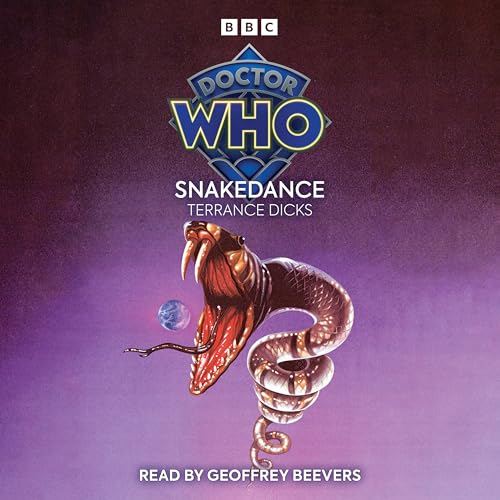 Doctor Who: Snakedance novel cover with a large snake and planet.