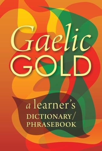 Book cover titled Gaelic Gold with abstract colorful overlapping shapes in background.