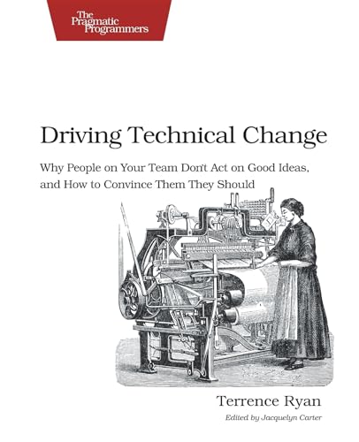 Book cover: “Driving Technical Change” with illustration of a textile machine.