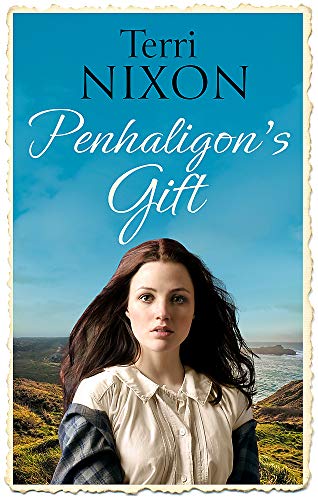Book cover: "Penhaligon's Gift" featuring a woman and coastal landscape.