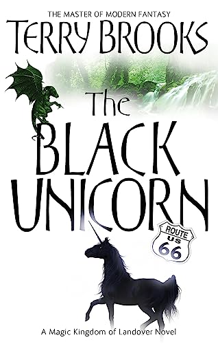 Book cover featuring a black unicorn and a small green dragon.