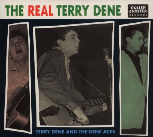 CD cover featuring three black and white photos of Terry Dene performing with guitar.