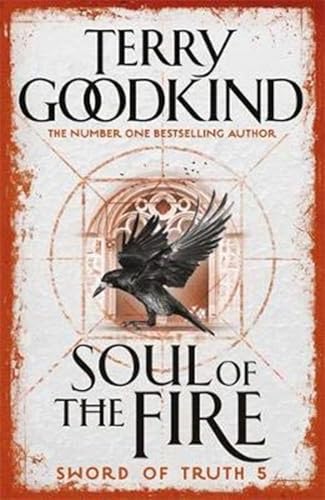 Book cover: “Soul of the Fire” with a raven and arched doorway.