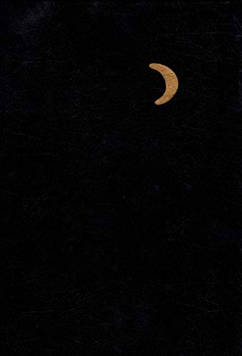 Black cover with a gold crescent moon, book titled "Glitter and Gloom".