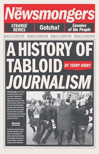 Book cover designed as a tabloid newspaper, “The Newsmongers,” by Terry Kirby.