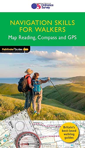 Book cover: hikers on a hill with map, compass, and GPS details.