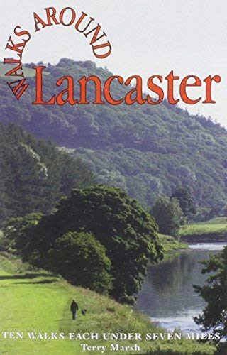 Book cover: "Walks Around Lancaster" with a landscape background.