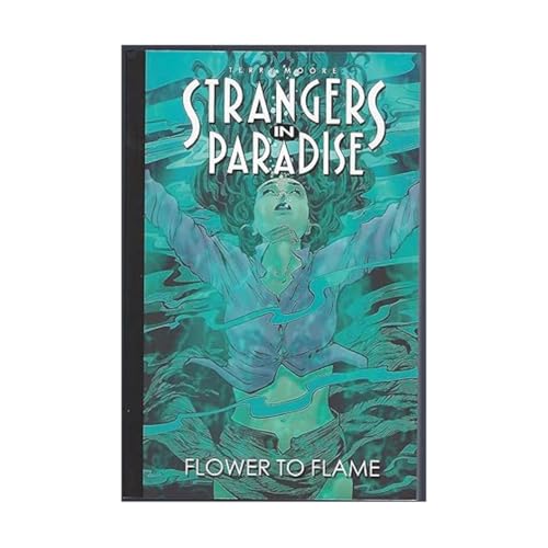 Strangers In Paradise" trade paperback cover featuring a woman with flowing hair.