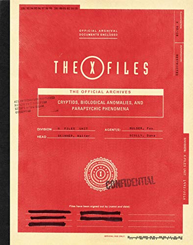 Red "The X-Files" book cover resembling a classified government file.