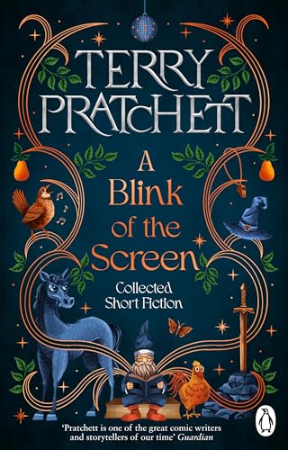 Book cover: “A Blink of the Screen” by Terry Pratchett, fantasy illustrations.