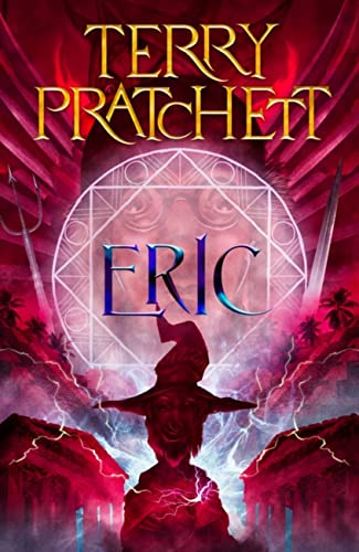 Book cover for "Eric" by Terry Pratchett, featuring a wizard and magical symbols.