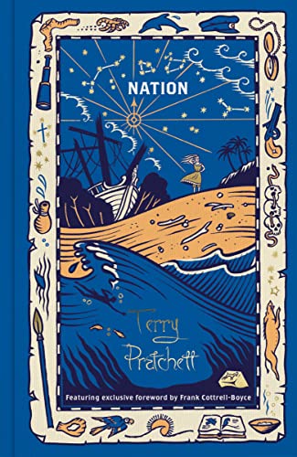 Book cover illustration showing a shipwreck on a beach with a star-filled night sky.