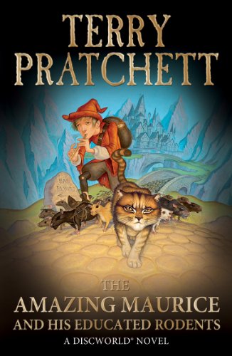 Book cover: boy with a cat, rats, and a castle landscape.