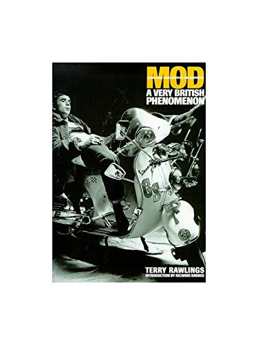Book cover featuring a man sitting on a Vespa scooter with bold yellow text.