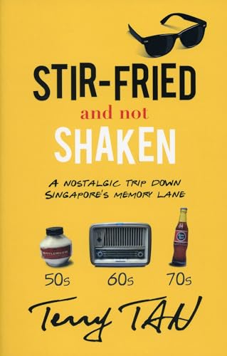 Book cover with title "Stir-Fried and Not Shaken," sunglasses, and vintage objects.