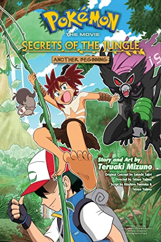 “Pokemon” movie poster featuring a boy, Ash, and jungle Pokémon characters.