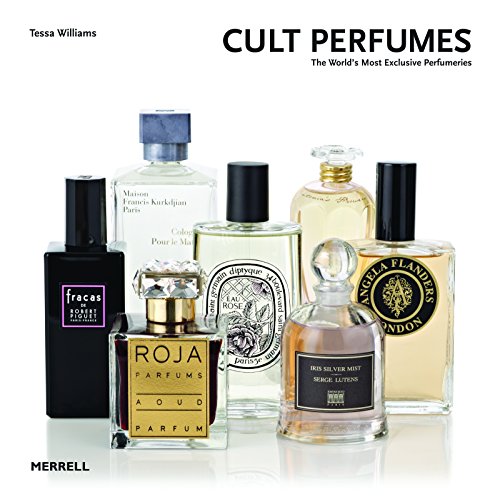 Book cover featuring a collection of vintage perfume bottles.