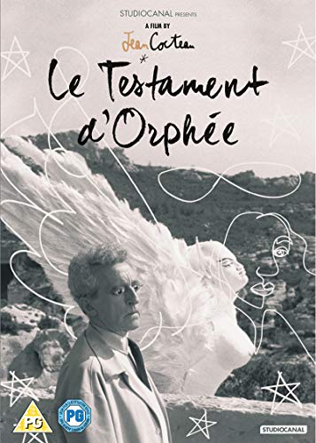 DVD cover for “Testament D'orphee” featuring a man and ghostly figure.