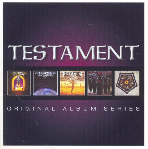 Testament album series CD cover with band name and album art collage.