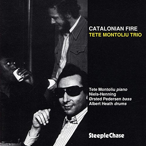 Black and white CD cover with three men and SteepleChase and Amazon logos.
