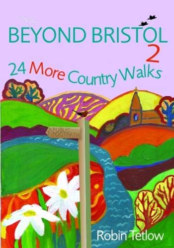 Colourful book cover with countryside image, title and walking routes on front.