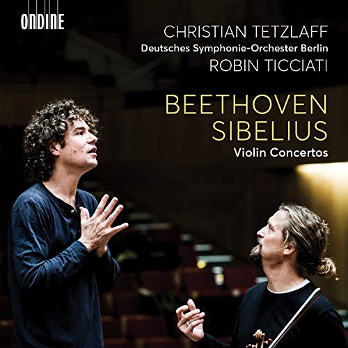 Christian Tetzlaff and Robin Ticciati on the cover of a Beethoven and Sibelius album.