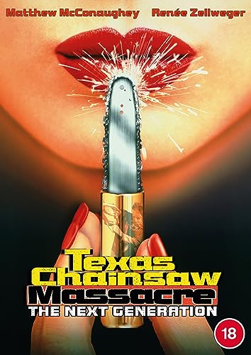 DVD cover for "Texas Chainsaw Massacre: The Next Generation" with a chainsaw.