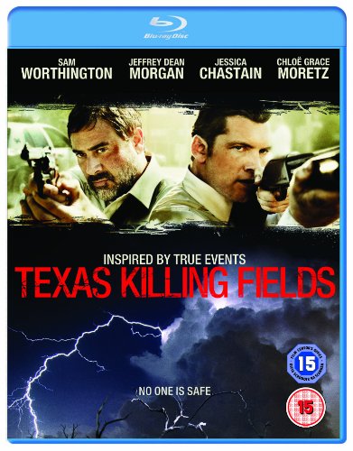 “Texas Killing Fields” Blu-ray cover with Sam Worthington and Jeffrey Dean Morgan.