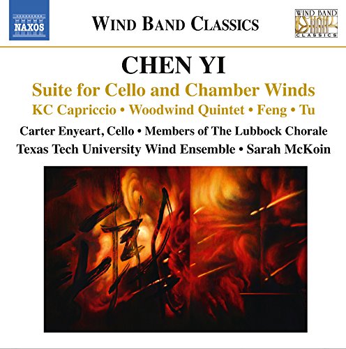 CD cover for Chen Yi’s “Wind Band Classics” with abstract fiery imagery.
