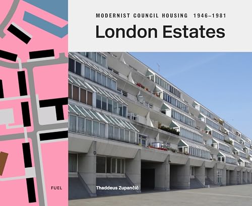 Book cover featuring a modernist council estate building and architectural plan.