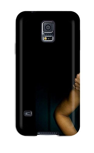 A black smartphone case featuring a partial view of a person's arm.