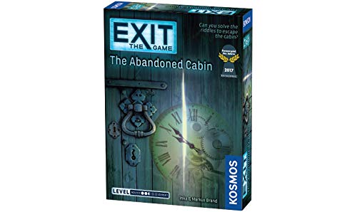 Box for “Exit: The Abandoned Cabin” game, featuring a clock and padlock.