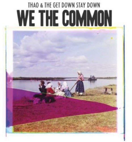Album cover: vintage photo of people by a riverbank.