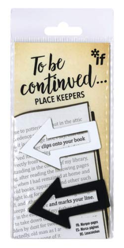 Black and white bookmark with arrow design and "To be continued..." text.