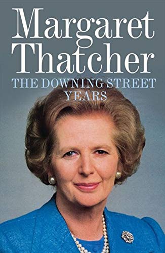 Book cover featuring a portrait of Margaret Thatcher with the title above her head.