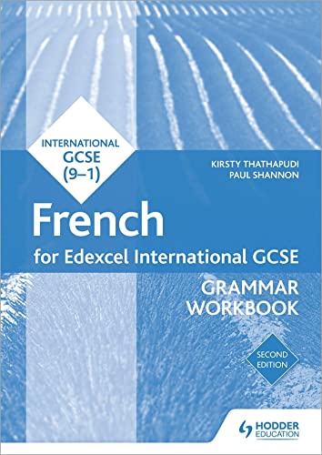 Front cover of the Edexcel International GCSE French Grammar Workbook, Second Edition.