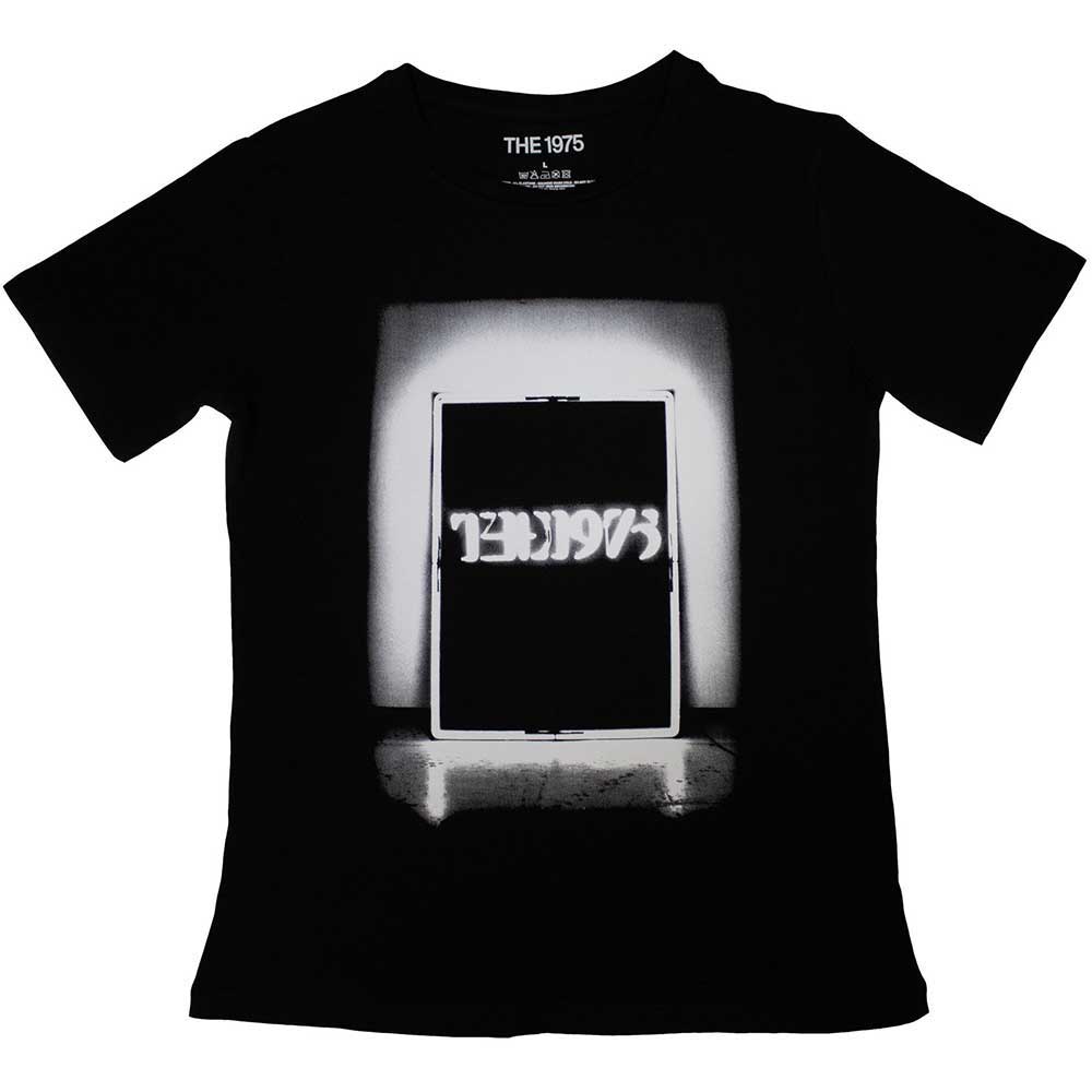 Black t-shirt with The 1975 tour graphics, size small.