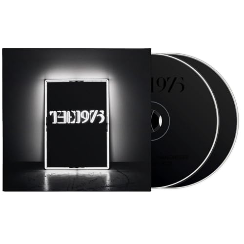 The 1975 album cover and CD, featuring illuminated text on black.
