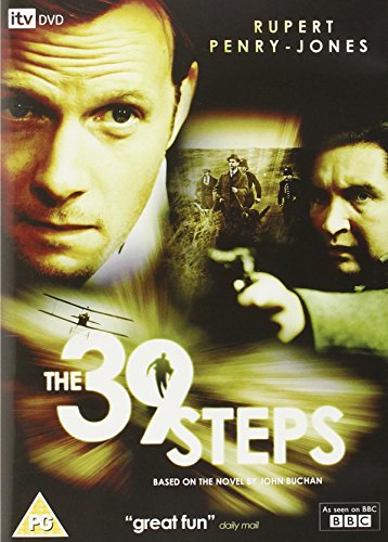 DVD cover for The 39 Steps featuring Rupert Penry-Jones and a period action scene.