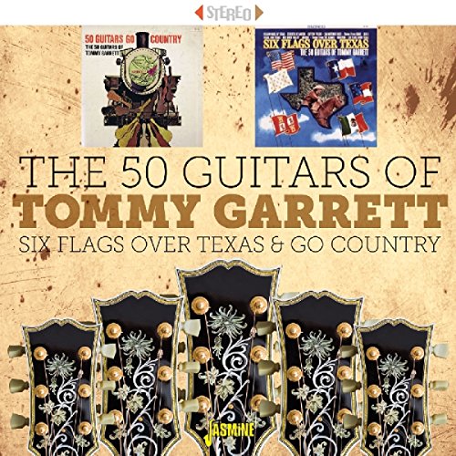 CD cover for “The 50 Guitars Of Tommy Garrett” with guitar necks.