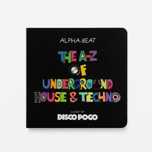 Hardcover book with colorful text on black cover titled The A-Z of Underground House.