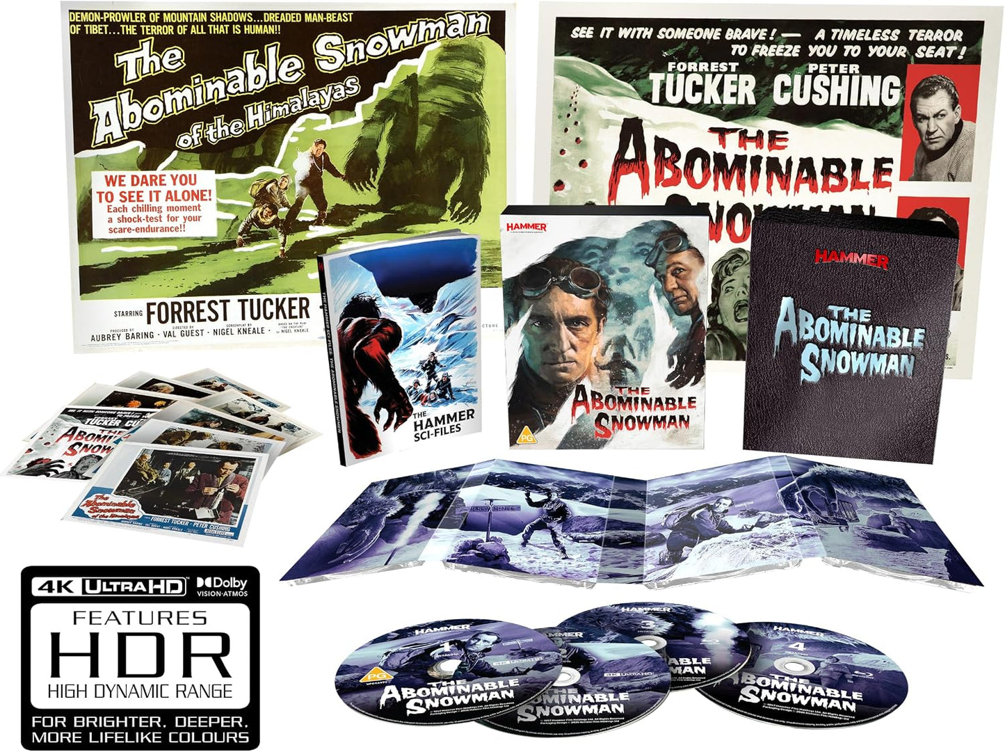 The Abominable Snowman" 4K UHD Blu-ray collector's edition packaging and discs.
