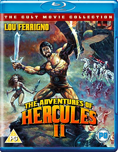 Blu-ray cover for "The Adventures of Hercules II" featuring a muscular hero.