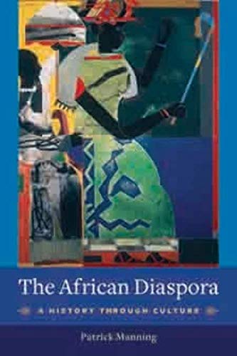 Book cover featuring colorful abstract art and title “The African Diaspora.”